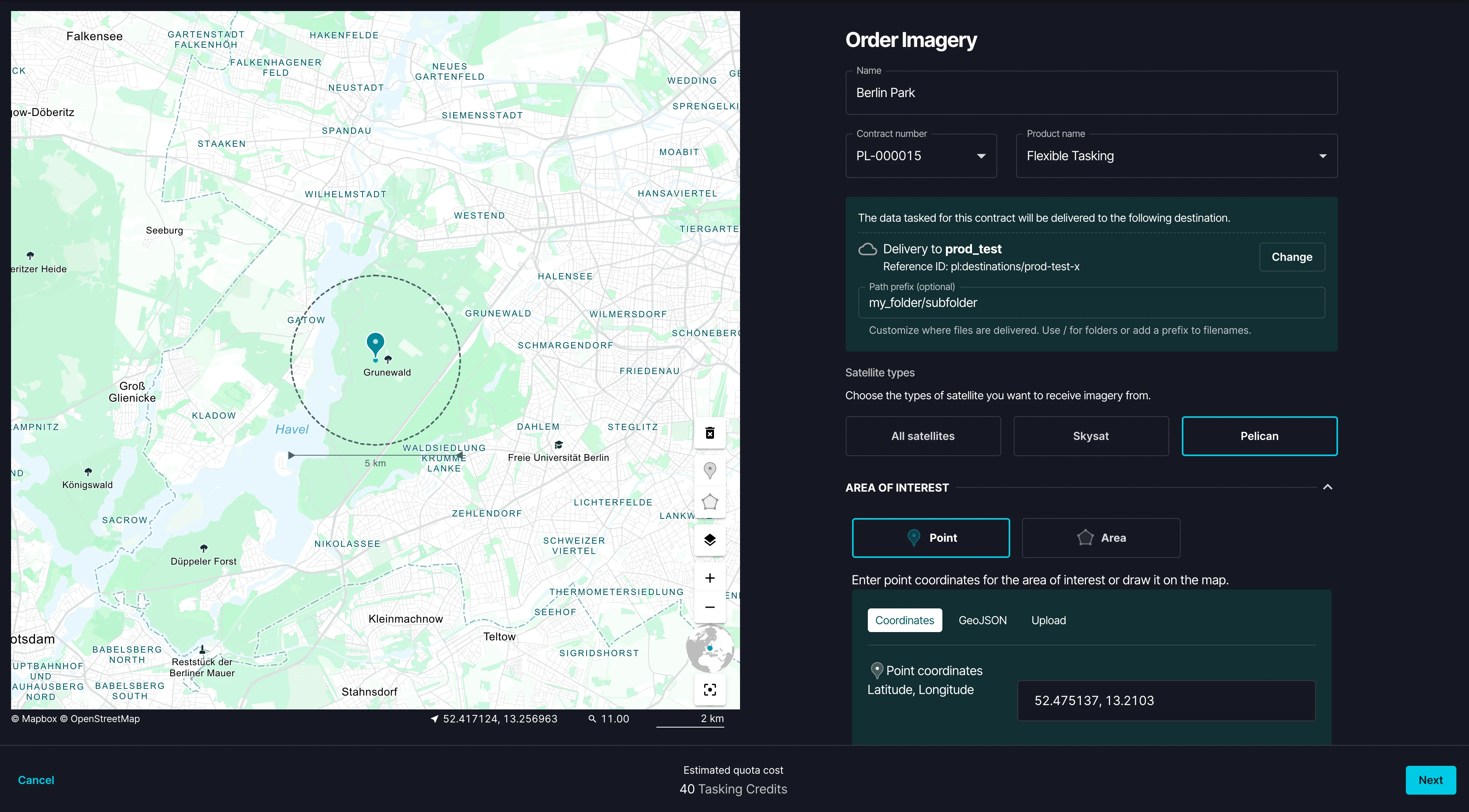 Auto Delivery default destination