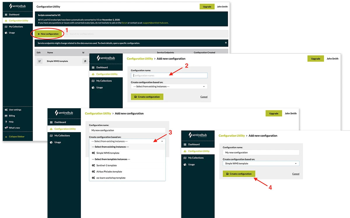 Create new configuration
