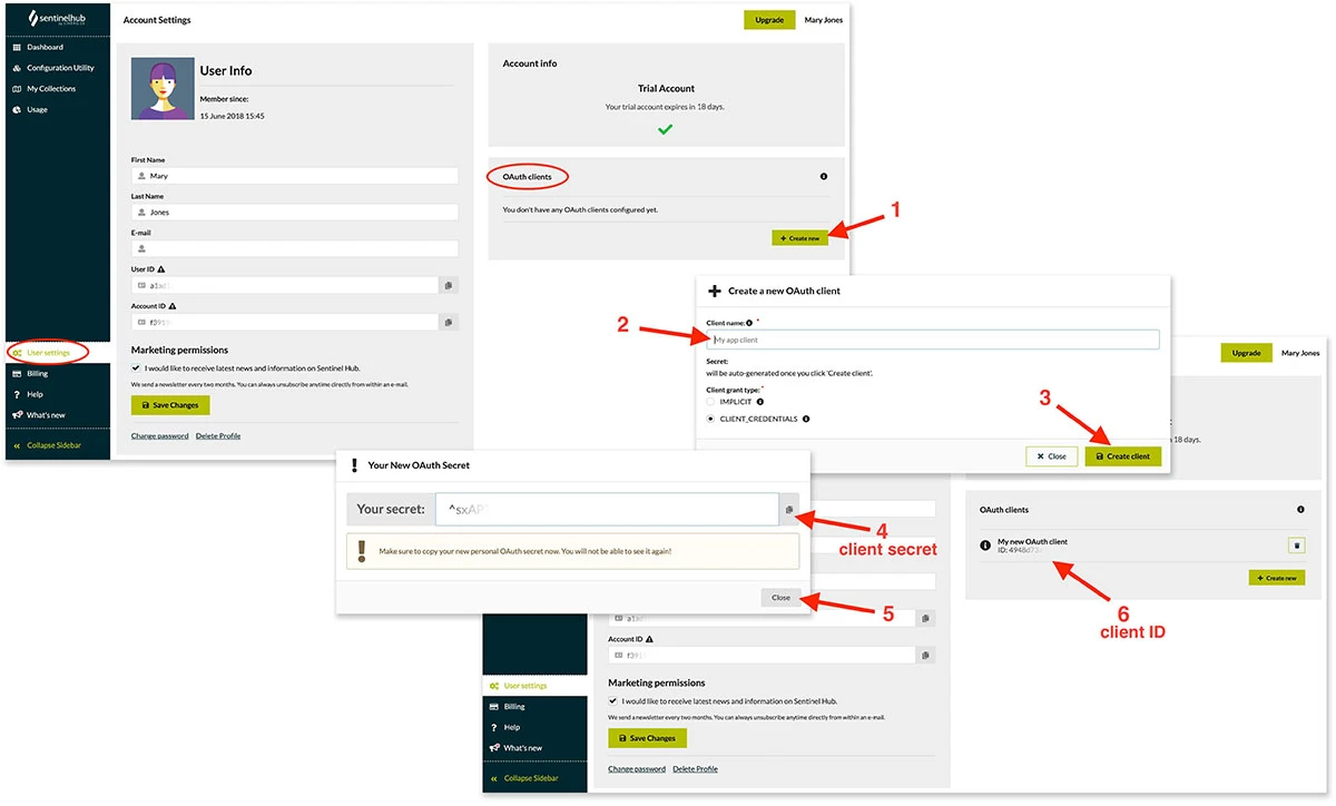 Create OAuth client