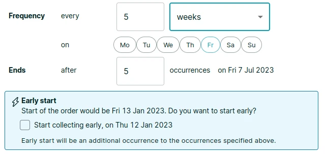 Monitoring
Weekly