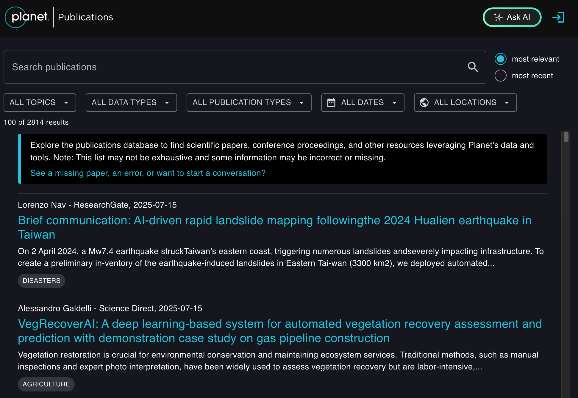 Publications Database