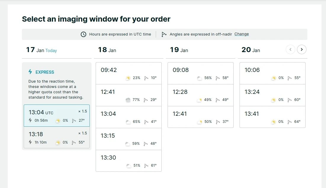 Select an imaging window
