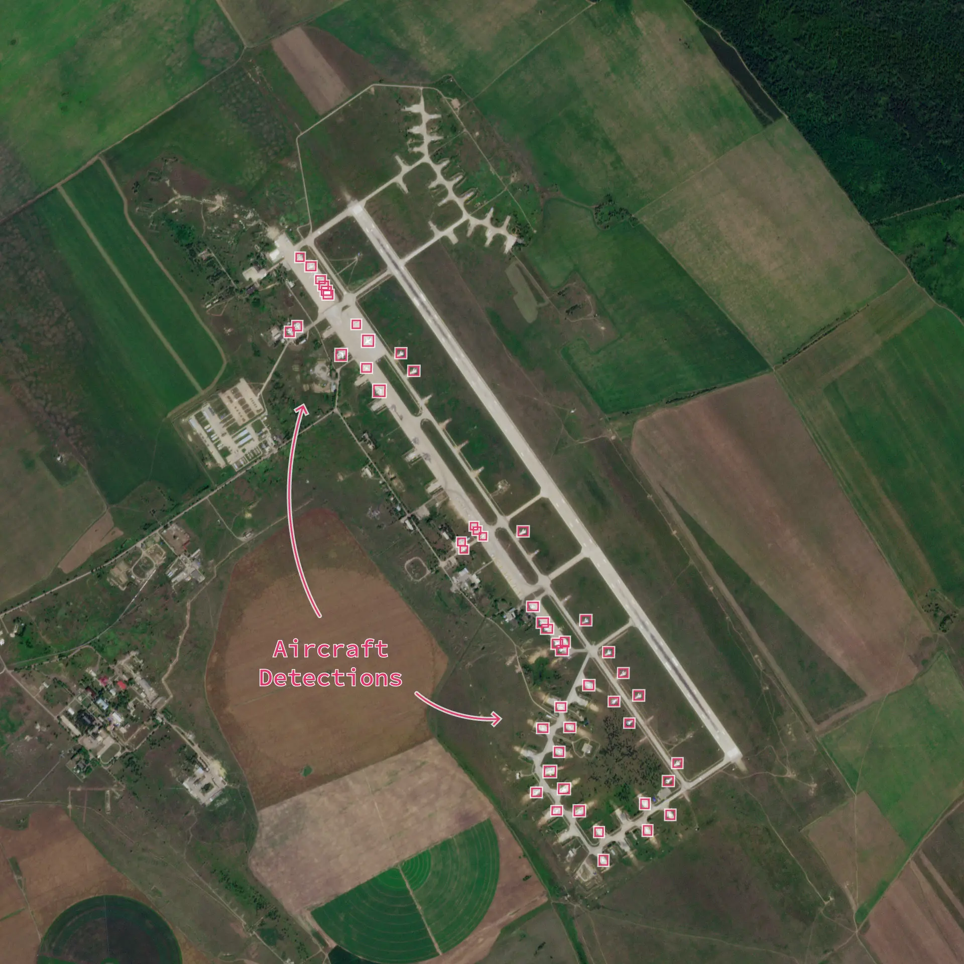 Example of aircraft detection