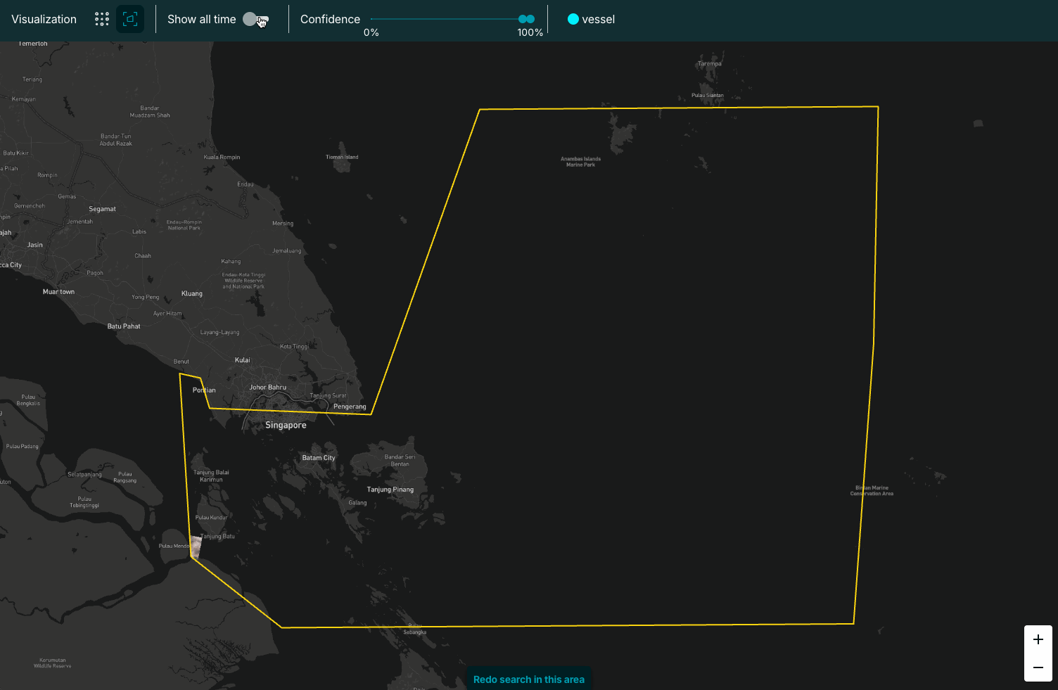 Vessel Detection All-Time Visualization
