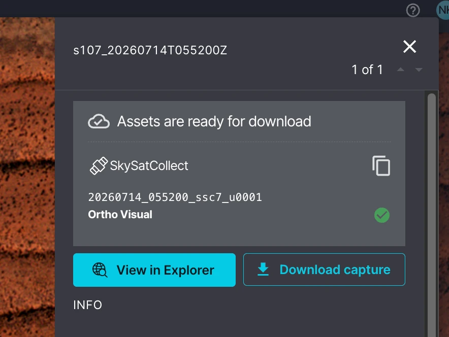 Capture ready for download