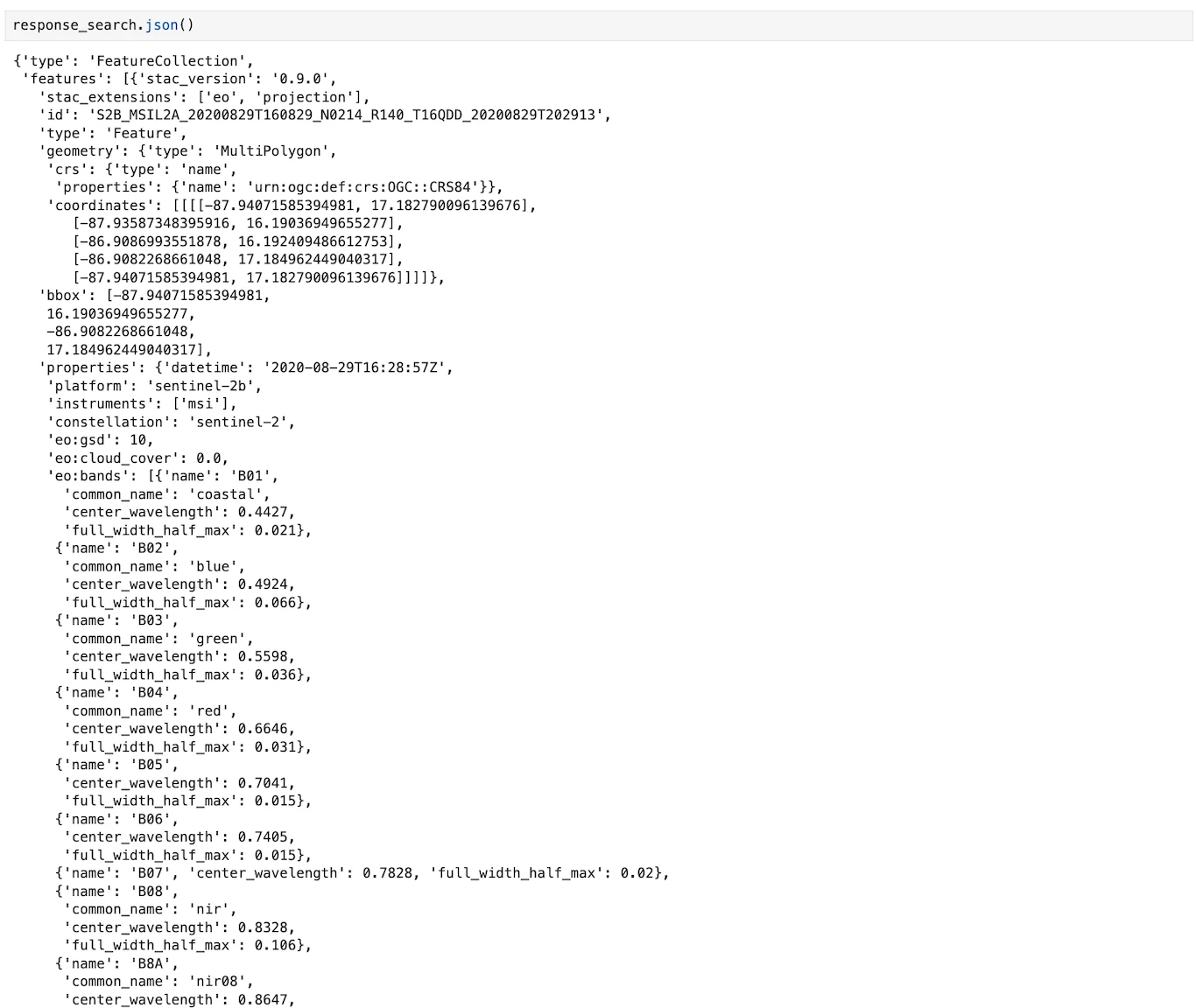 Catalog Output in Notebook