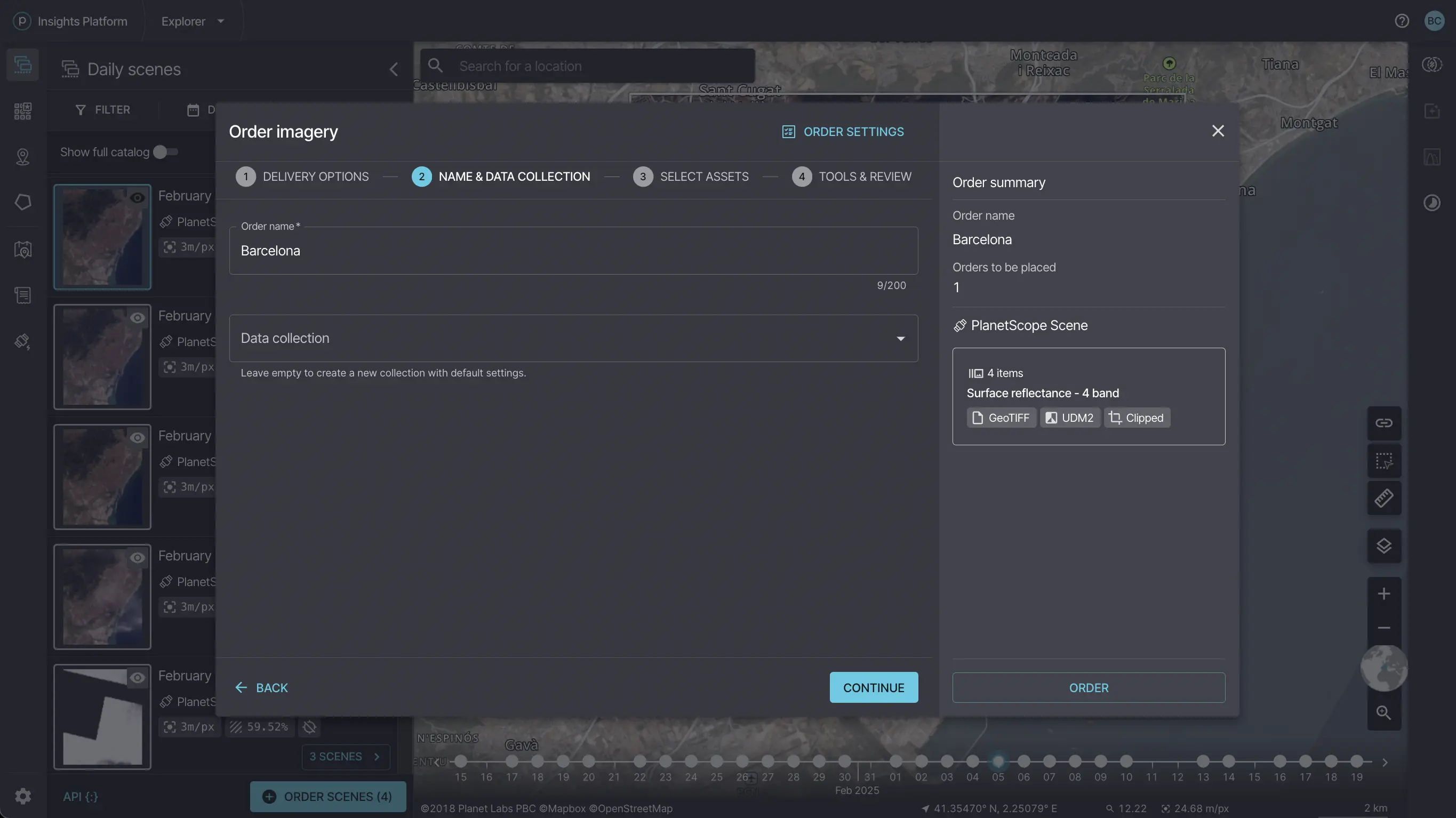 Deliver your order to a data collection.