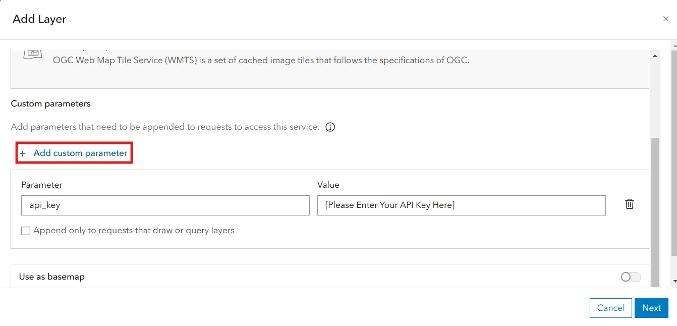 ArcGIS Online Add Custom Parameters