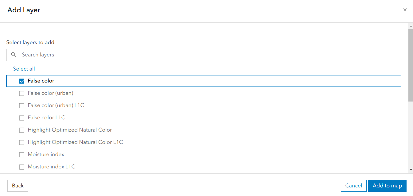 OGC API Select Layers to Add